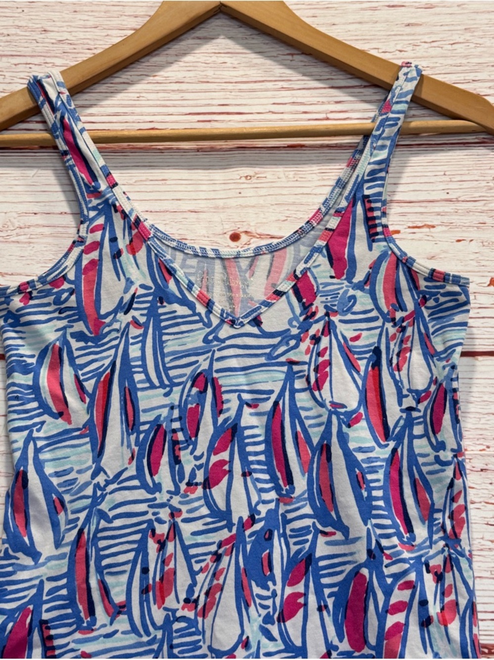 Lilly Pulitzer Tabbie Tank Top in Resort White Red Right Return Sz S - Picture 5 of 10